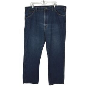 Dickies Jeans Men's 44X30 Blue Denim Regular Straight Leg 5 Pocket Utility‎ Work